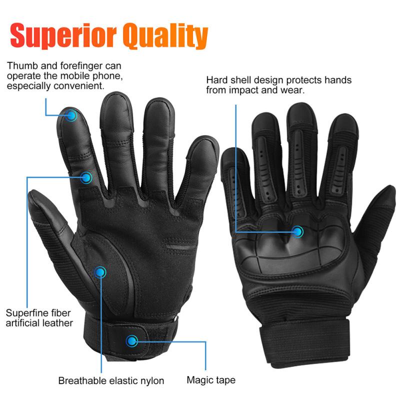 Мотоциклетные перчатки с полным пальцем, сенсорный экран, противоскользящие дышащие, быстросохнущие спортивные перчатки для тренировок на открытом воздухе