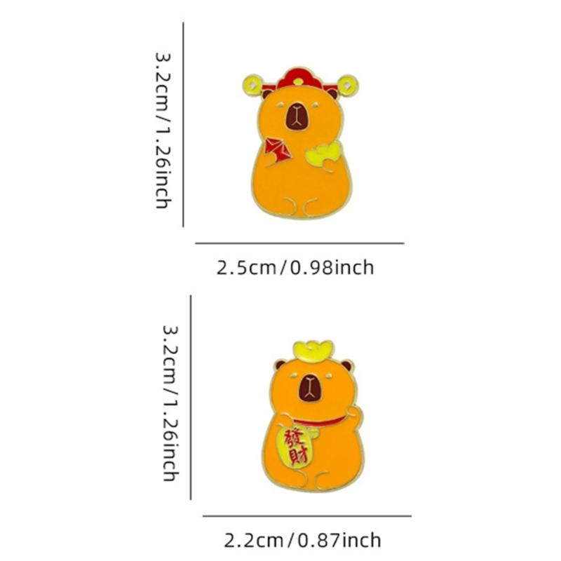 Unique Capybara Metal Badge Lapel Pin Elegant Capybara Designs Pin Brooch Jewelry Perfect For Accessorizing Or Gifting