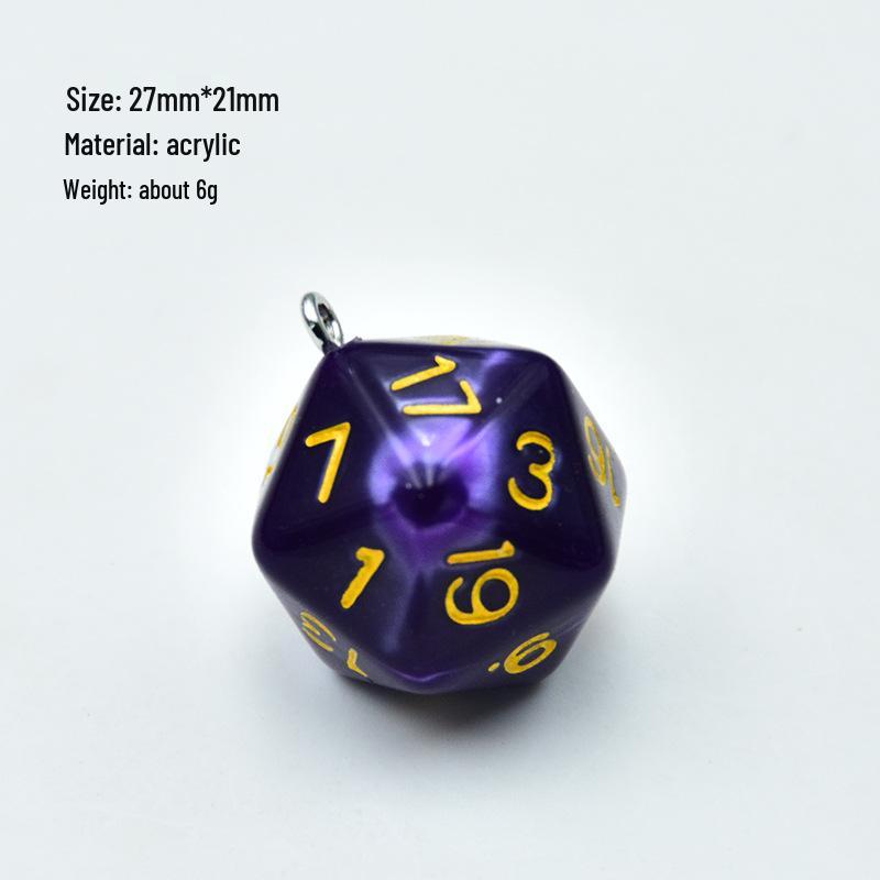 Cross-Border 20-Sided Acrylic Dice with Pearl Texture for Role-Playing DIY Accessories