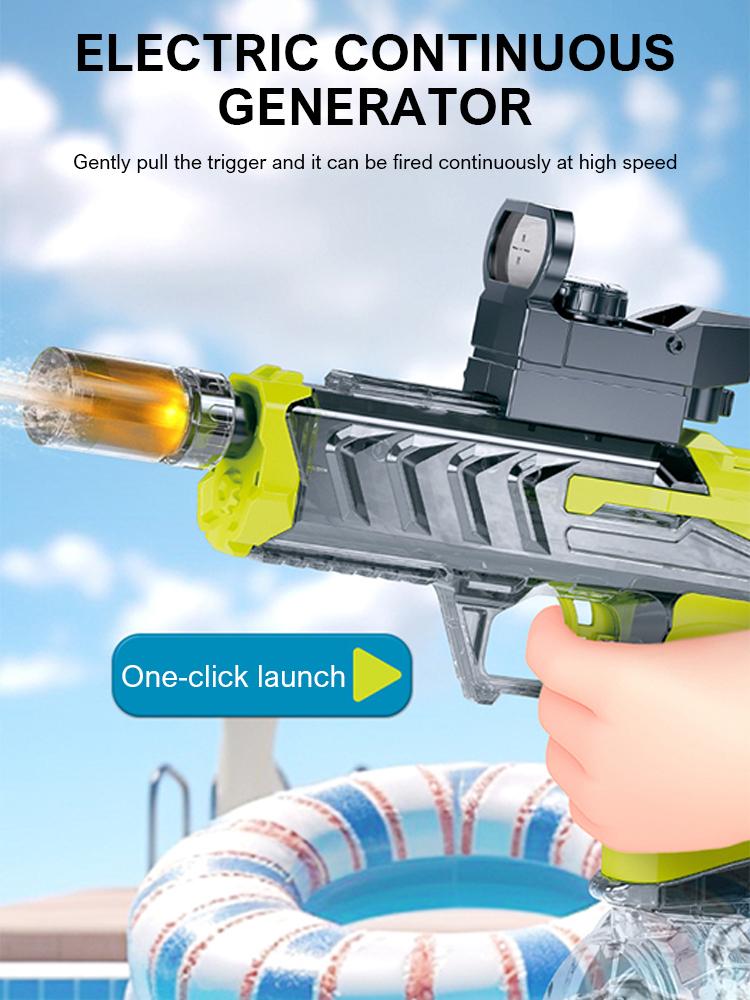 Боевые электрические водяные пистолеты, Водяной пистолет с крутой подсветкой и дымовым эффектом, Большая емкость, Водяные пистолеты для лета, Игрушка для пляжа на открытом воздухе для взрослых