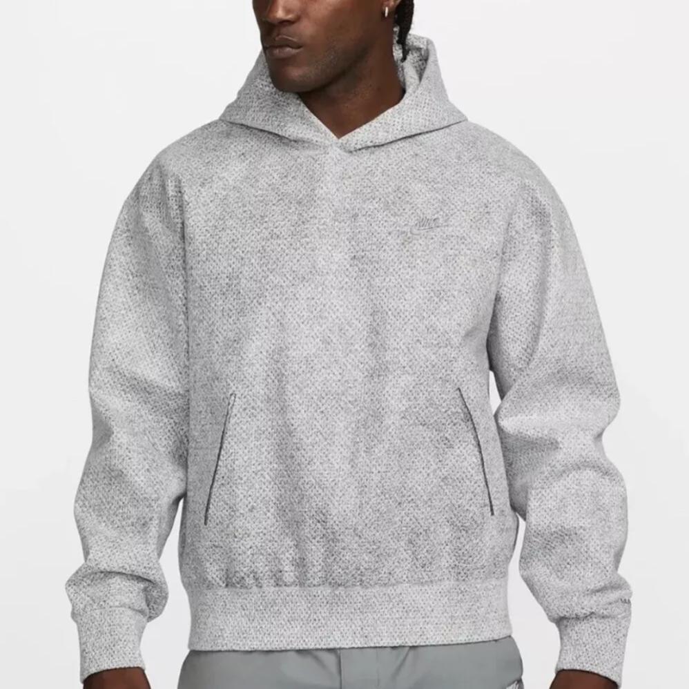 Nike Sweatshirts Men's Smoke Gray Hooded Moderate Regular DR0405-084