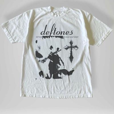 Винтажная футболка Deftones, ретро футболка с туром, винтажная музыкальная футболка, унисекс футболка