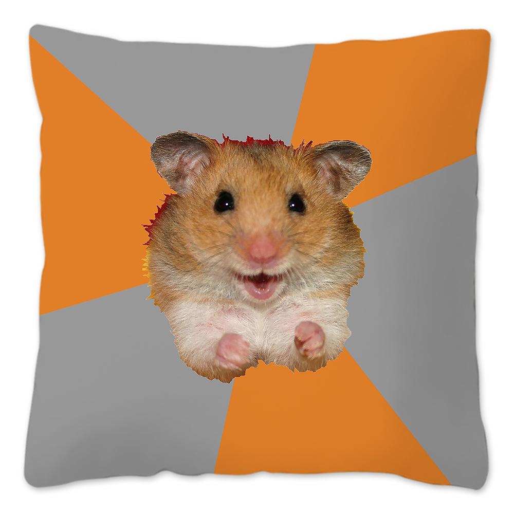 Забавный чехол для подушки с изображением хомяка, домашний декор, чехол для подушки из полиэстера для дивана, автомобиля, милая наволочка, Cojines Decorativos Para Sofá