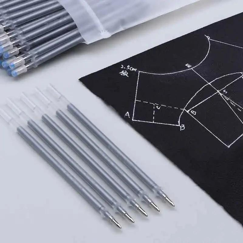 Серебряный стержень 10 мм Маркер для ткани кожи Текстильный стержень Маркер для пэчворка Стираемый Моющийся Ручка
