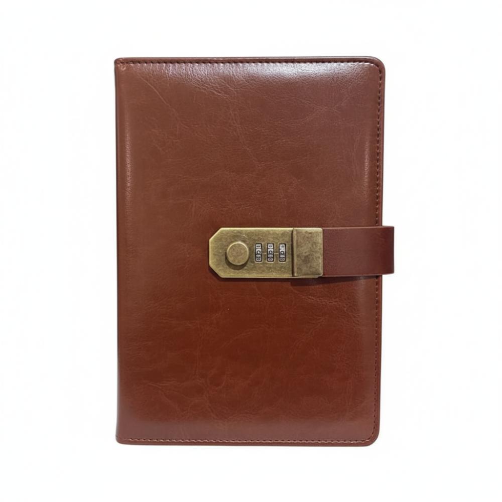 200 Pages Password Lock Notebook with Coded Lock Diary Book Retro Student Notepad Stationery