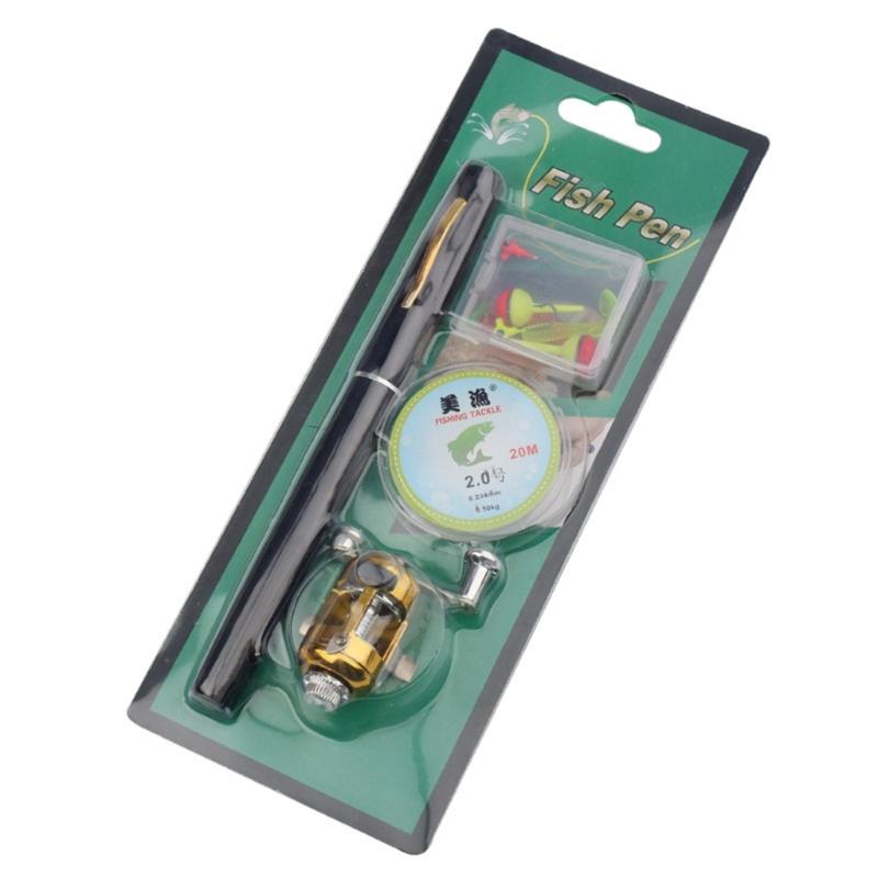 Compacts Mini Pocket Fishing Rod Telescopic Pen Shaped Fishing Rod Collapsible Fishing Rod for Salt/Freshwater Fishing