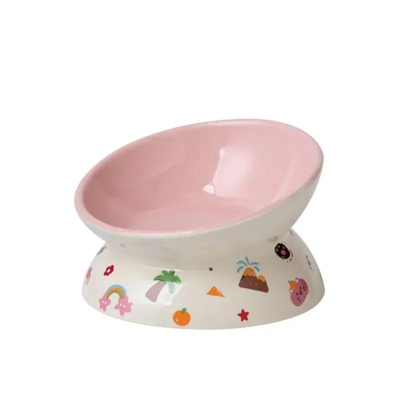 Creative Pet Bowl Cute Cartoon Ceramic Bowl Cat Dog Food Water Bowls