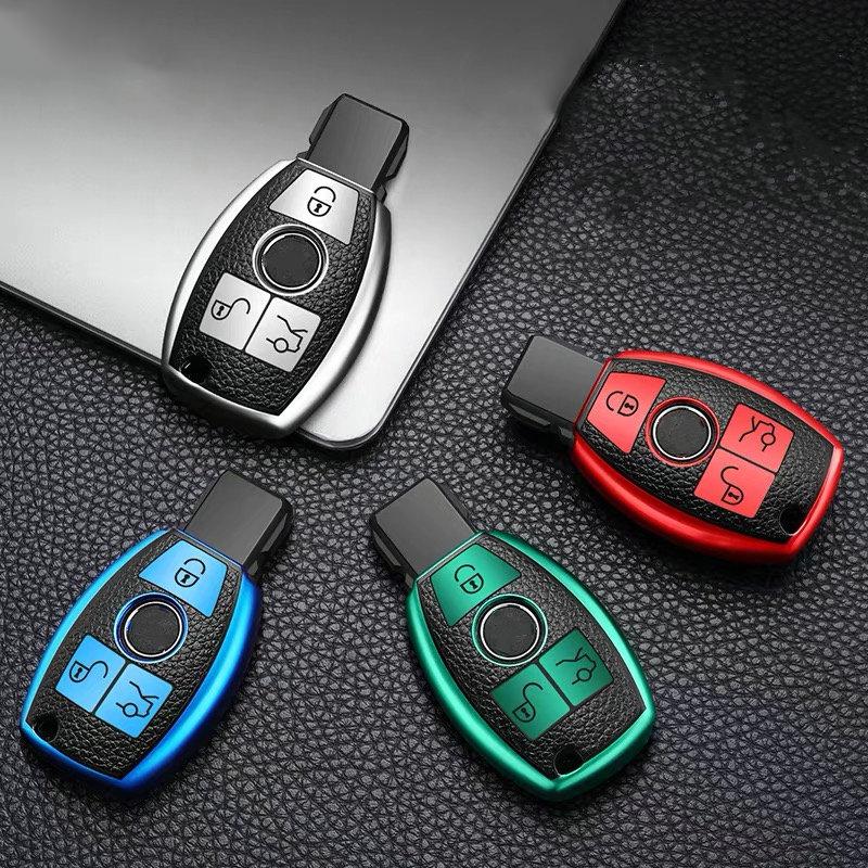 Кожаный брелок для ключей из ТПУ, защитный чехол для Mercedes Benz ECGMRS Class W204 W212 W176 GLC CLA GLA AMG автомобильные аксессуары