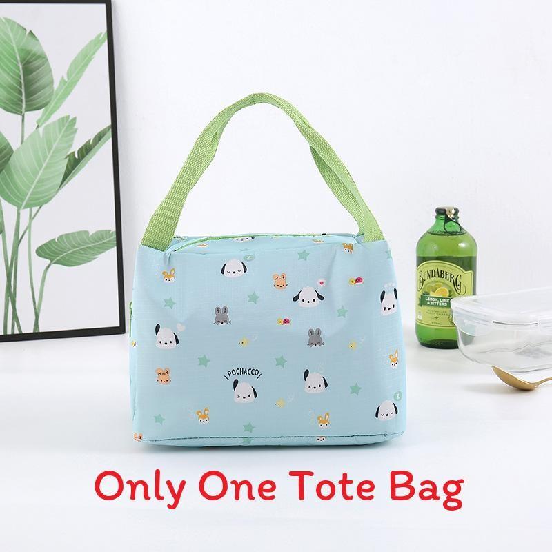 Kuromi Waterproof Cartoon Lunch Bag With Insulated Design For School And Office Use