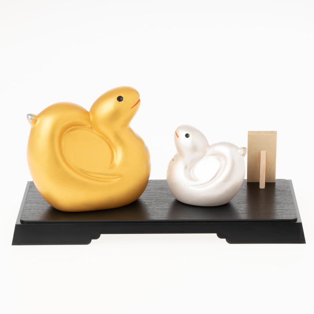 Seto Togeisha 2025 Zodiac Figurine Compact Snake Snake New Year Decoration Good Luck Gold and Silver Parent and Child Snake Shohogama 149