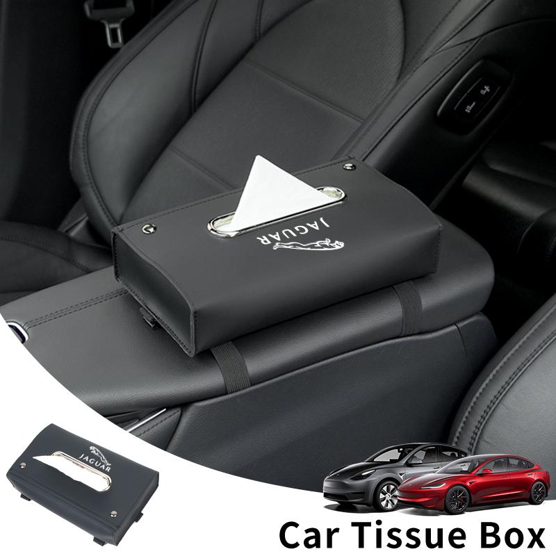 Car Seat Tissue Box Paper Towel Storage Bag Napkin Case Accessories For Jaguar XF XJ XFR XKR S-Type F-Type X-Type F-Pace I-Pace ZZ4