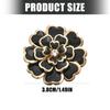 652F Decorative Shirt Button Covers Rhinestones Flower Cufflinks Clip For Shirt Jackets Dress Costume Uniform Decoration