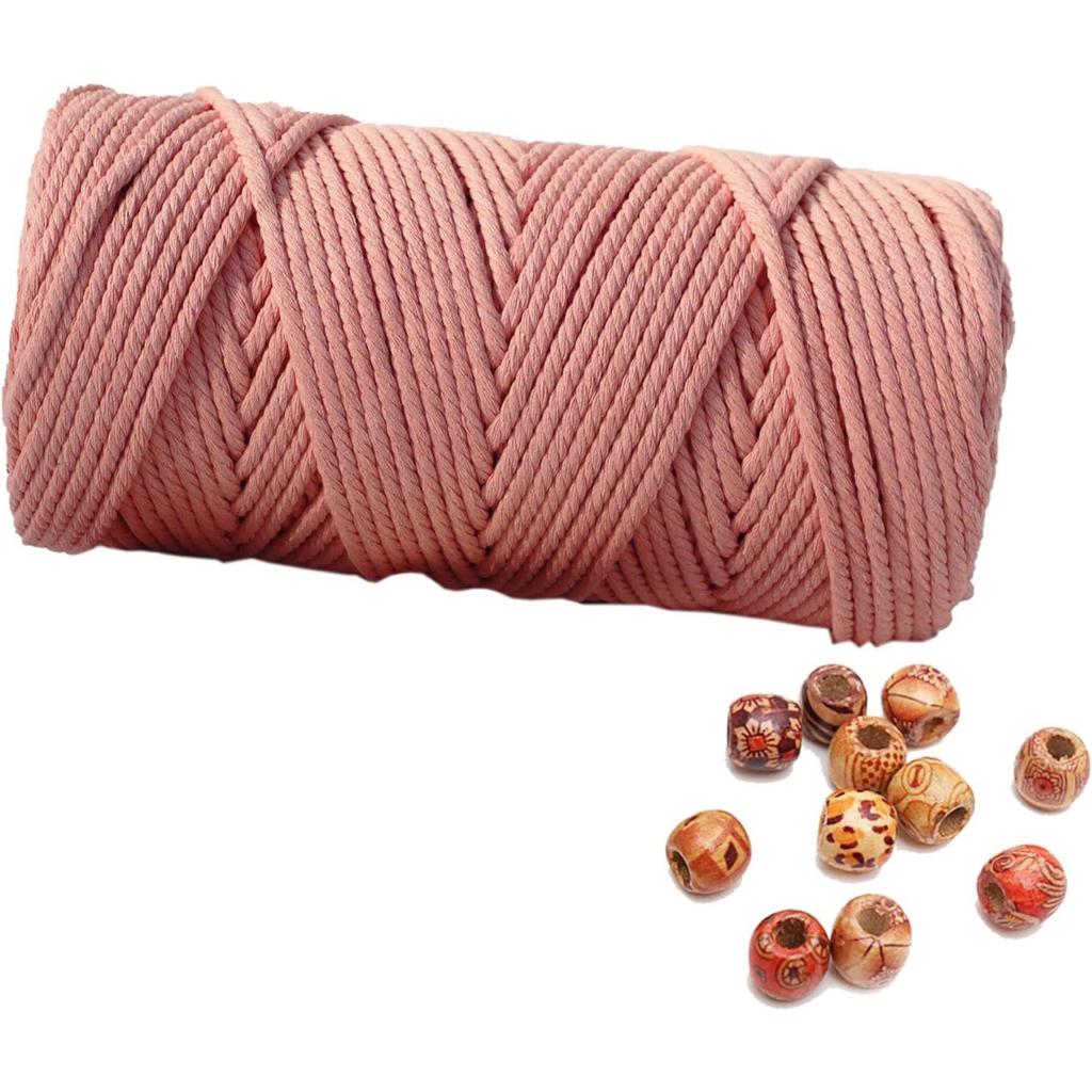 Шнур макраме 4 мм 100 м, хлопковая веревка, веревка, поделки, сделай сам, цветная нить, витой шпагат, ручное шитье, домашнее свадебное украшение