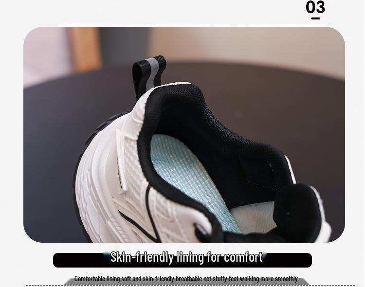 Детские кроссовки с крупной сеткой - Стиль Весна/Осень 2026, Универсальные и модные повседневные туфли для мальчиков и девочек младшего школьного возраста