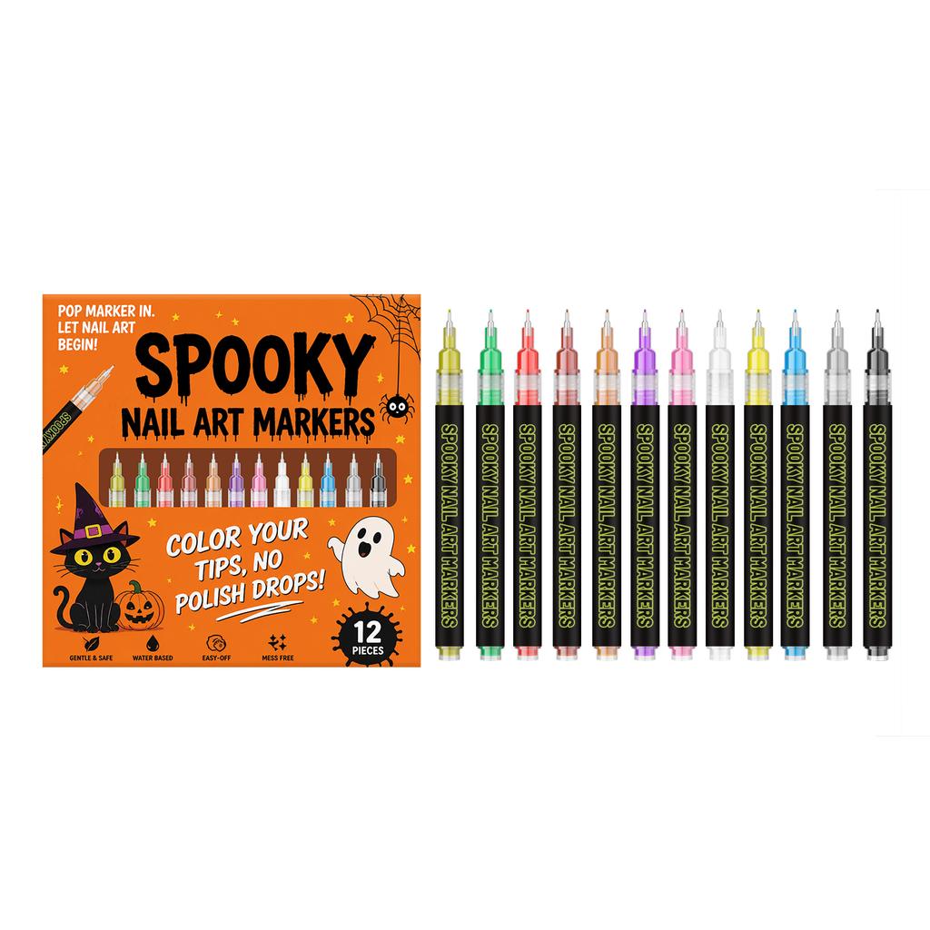 Halloween Pens 12 Pack for Nail Design and Painting