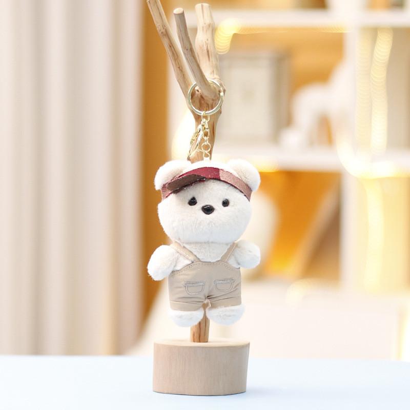 Teddy Bear Suspenders Plush Keychain Doll Bag Pendant Toy Animal Gifts Cartoon