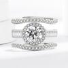 925 Sterling Silver Fashion Light Luxury Zircon Ring Versatile Couple Ring Wedding Birthday Party Engagement Gift