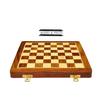 Деревянный Ручной Работы Складной Магнитный Набор Шахматной Доски Деревянный с Магнитными Фигурами и Дополнительными Ферзями для Детей и Взрослых