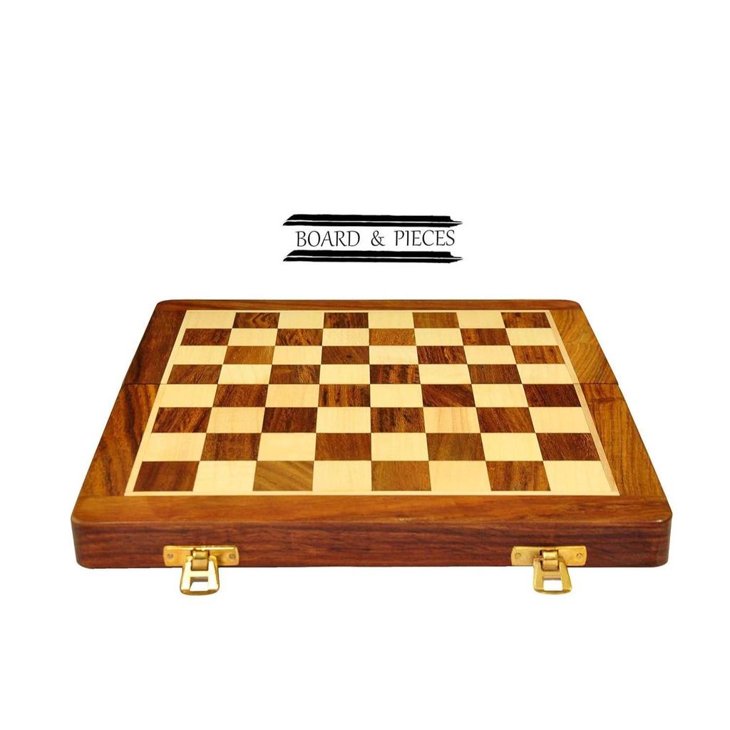 Деревянный Ручной Работы Складной Магнитный Набор Шахматной Доски Деревянный с Магнитными Фигурами и Дополнительными Ферзями для Детей и Взрослых
