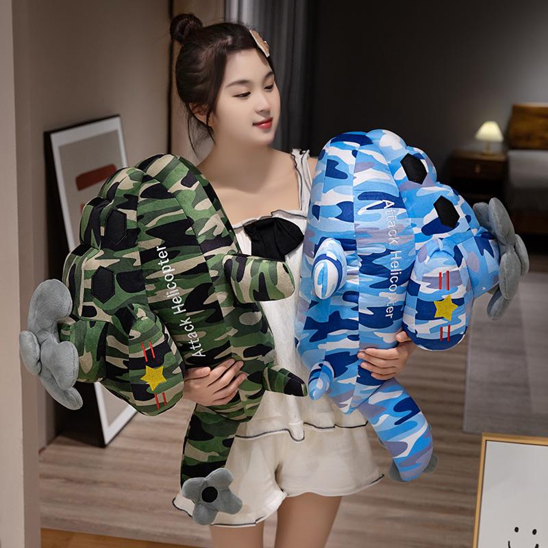 Cute Creative Cotton Airplane Stuffed Toys Blue Green Fighter Baby Appease Dolls Plush Comfort Dolls Soft Pillow Home Decor