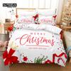 3D Цифровая печать Рождественский Постельный Комплект, Пододеяльник С Рождеством, Лен, Размер Квин, Модный Дизайн
