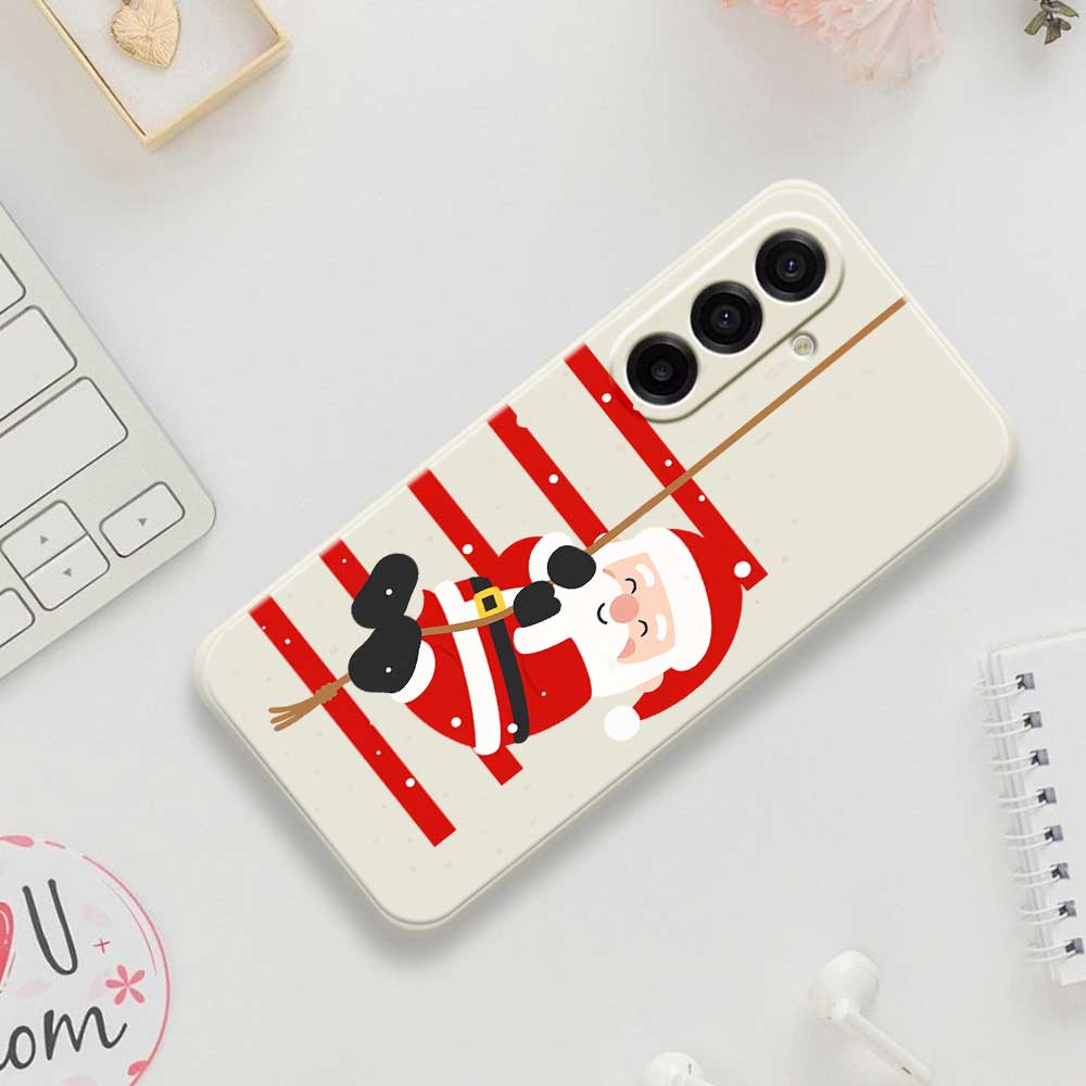 For Samsung Galaxy A17 5G Case Santa Claus Pattern Printing Straight Edge TPU Phone Back Cover