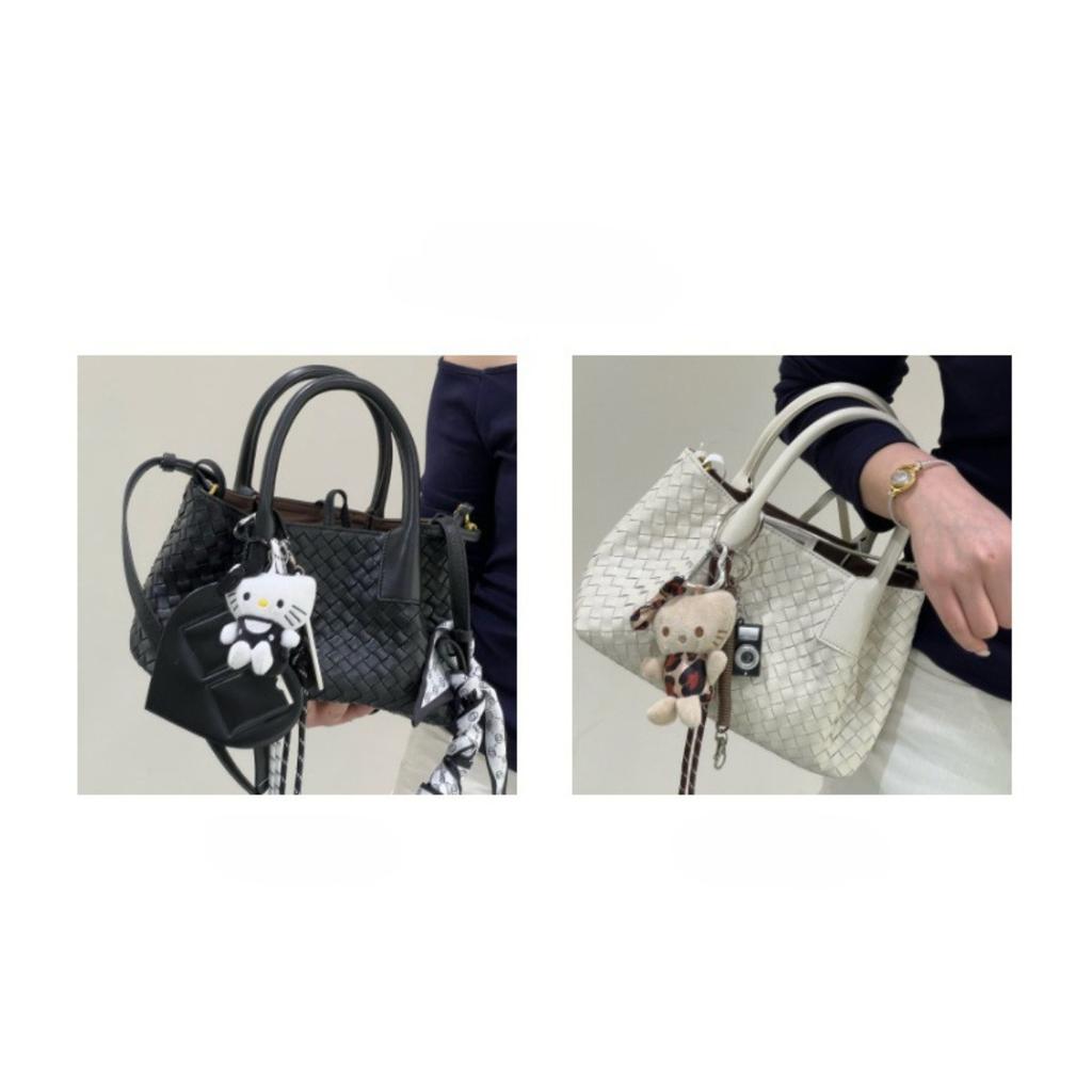 Универсальная женская сумка, плетеная сумка-корзина из овчины, модная сумка-тоут, однотонная сумка через плечо, женская сумка