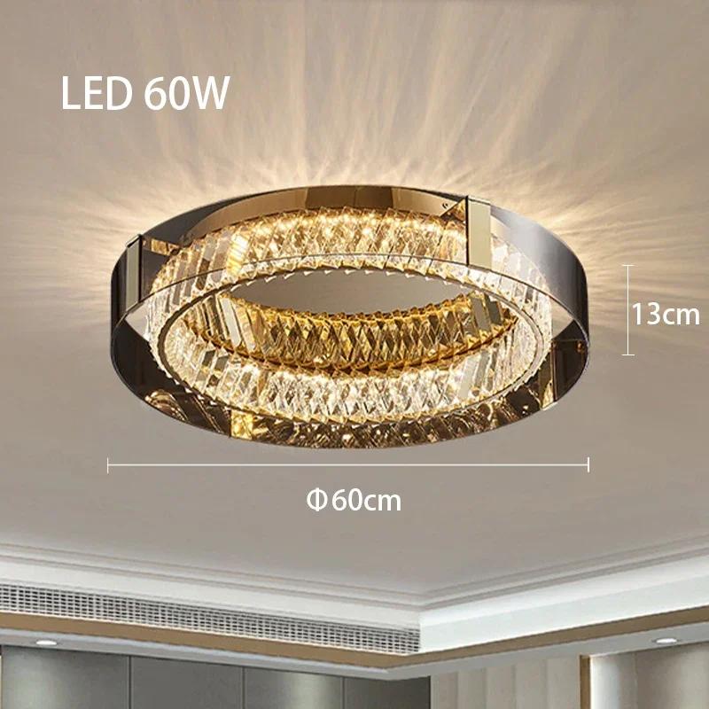 Nordic Crystal Ceiling Light Living Room Bedroom Luxury Chandelier Minimalist Pendant Light Home Decoration Furniture Appliances