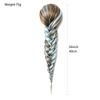 Jeedou Ponytails Hair Braided Plaited Fishtail Fishbone Drawstring Ponytail Extension Rainbow Colorful Chignon Hairpiece