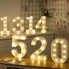 INS Christmas LED Alphabet & Number Lights for Weddings, Birthdays, and Proposals - 26 English Symbol Shaped Night Lights