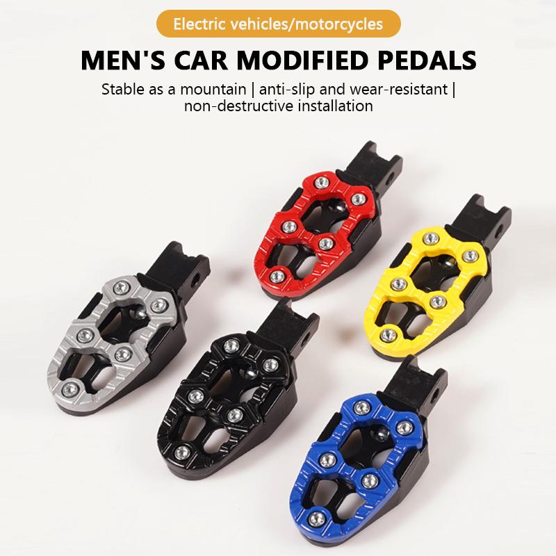 SEAMETAL Motorcycle Foot Rest Pads Autocycles Footrest Pedal Universal for Motorcycles Side Foot Pegs Aluminum Alloy Pedal