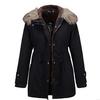 Зимнее женское пальто с меховым воротником и капюшоном, сохраняющее тепло, длинное пальто, пальто