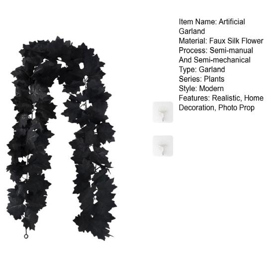 1/2 шт. 175/200 см Осенняя гирлянда из кленовых листьев для подвешивания в помещении и на улице, искусственные листья, растения, лиана, ротанг, осеннее украшение для каминной полки, камина, крыльца