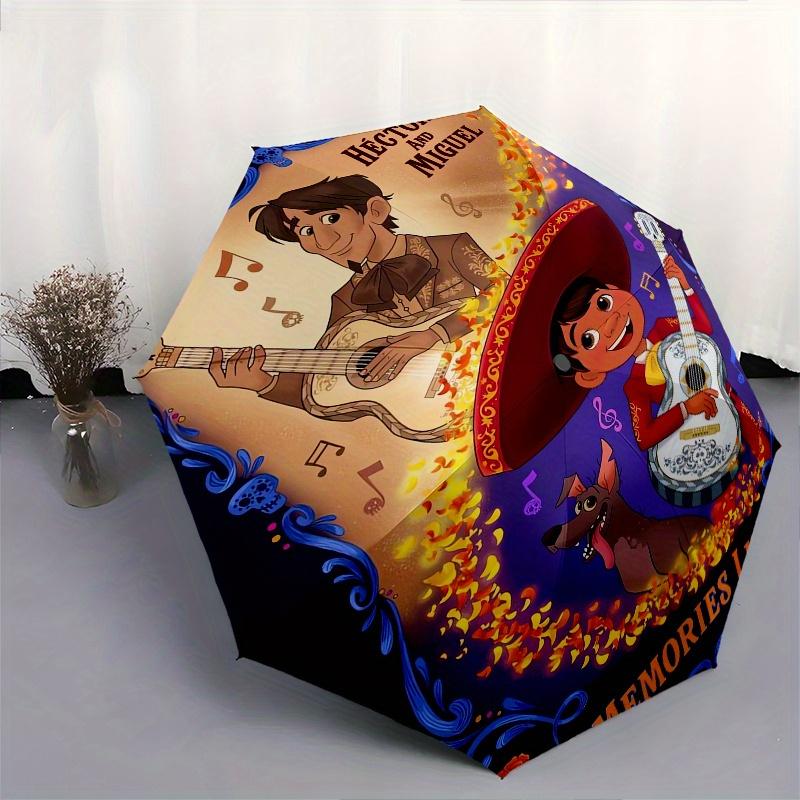 Coco Héctor and Miguel Automatic Opening and Closing Folding - A Good Choice for Gifts, Fashionable and Convenient Umbrella With Cute Cartoo