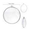 5Pcs Oblate Clear Plastic Ornament 3.5 Inch Christmas Fillable Hanging Flat Balls Bauble DIY Craft Xmas Celebration Decor
