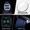 POEDAGAR Luxury Top Man Watch Electronic Square LED Alarm Chronograph Watches Week Date Dual Time Display Quartz Clock