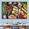 Вкусная итальянская паста HD фотографии спагетти макароны с томатным соусом холст картина для столовой кухни украшения стены