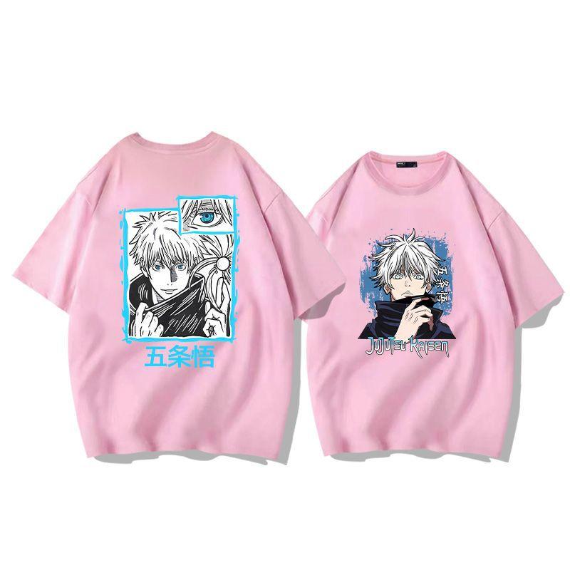 Аниме Jujutsu Kaisen Jujutsu Kaisen мужская футболка с коротким рукавом из чистого хлопка Летняя мода Свободная футболка мужская
