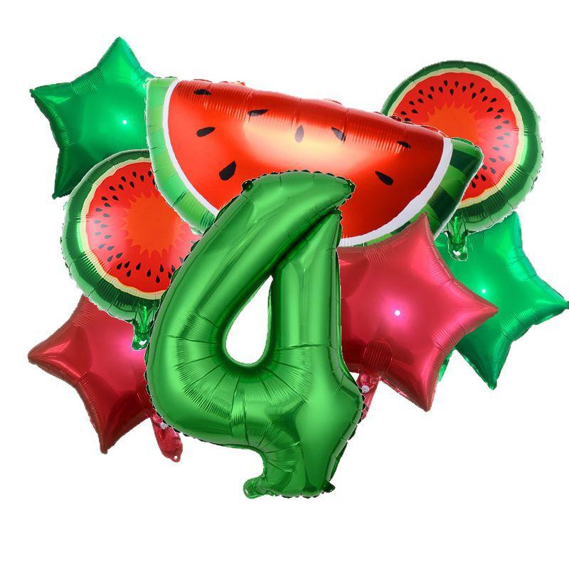 Summer Fruit Themed Aluminum Film Balloon Watermelon Birthday Balloon Party Atmosphere Decoration