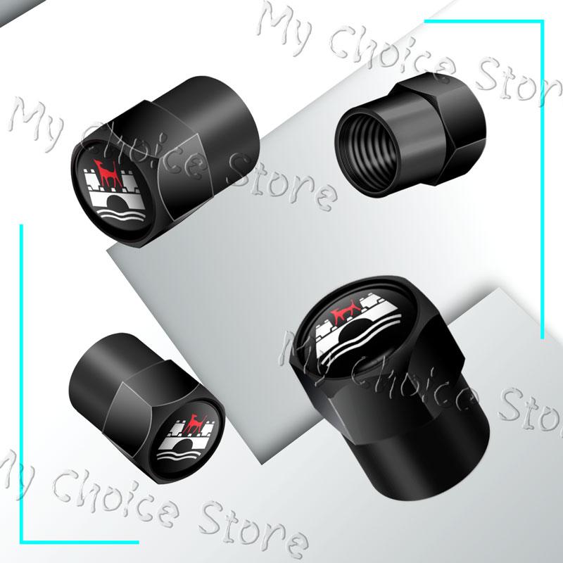 4Pcs Wolfsburg Edition Emblem Car Valve Caps Wheel Tires Air Tyre Stem Protective Cover For VW Golf Mk5 Passat Jetta Tiguan Polo