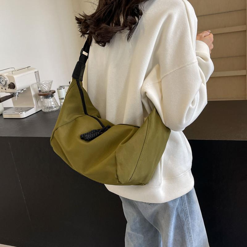 Сплошная цветная сумка большой емкости, женская сумка для пельменей, портативная дорожная сумка через плечо