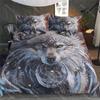 Digital Wolf Duvet_Doona Cover Set Single Twin Double Queen King Cal King Size Bed Linen Set