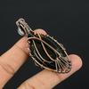 Bloodstone & Rainbow Moonstone 999 Copper Wire Wrapped Pendant Handmade Gemstone Jewelry, Gifts For Wife Brand New Pendant