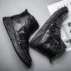 Мода 2024 года, новые черные мужские высокие модные кожаные ботинки в британском стиле, зимняя обувь, универсальные дышащие ботинки в корейском стиле Tide