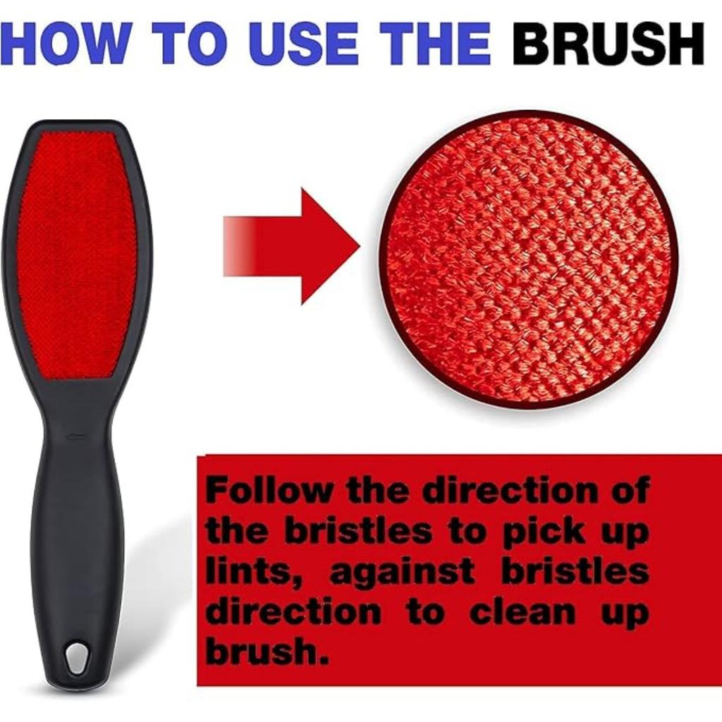 Набор из 2 двухсторонних велюровых щеток для чистки ворса! Удаляет ворс, пыль, перхоть и шерсть домашних животных с одежды и обивки