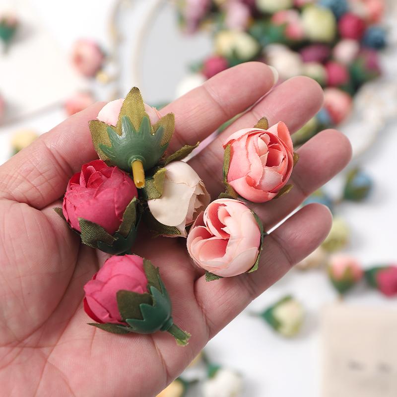 10/20Pcs Rose Artificial Flowers 3CM Silk Fake Flowers for Home Decor Wedding Decoration Garden Outdoor Craft Wreath Accessories