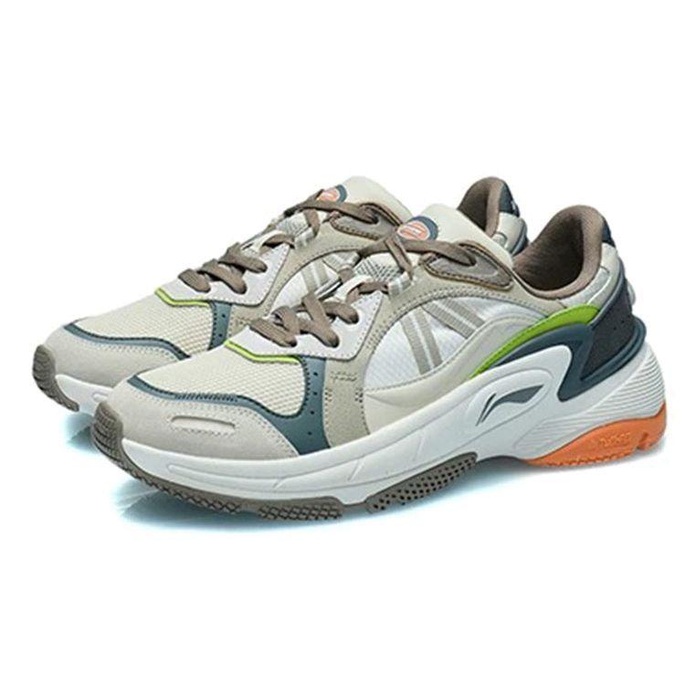 Кроссовки Li Ning Dandai Stable Reflective Support Low Top для бега, мужские кроссовки серые белые AGCR357-4