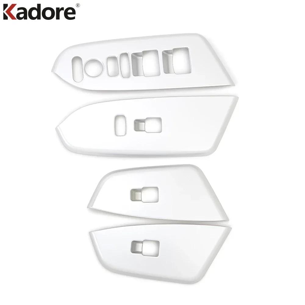For Honda CRV CR-V 2017- Carbon Fiber Car Inner Door Window Lift Switch Button Panel Cover Trim Interior Accessories
