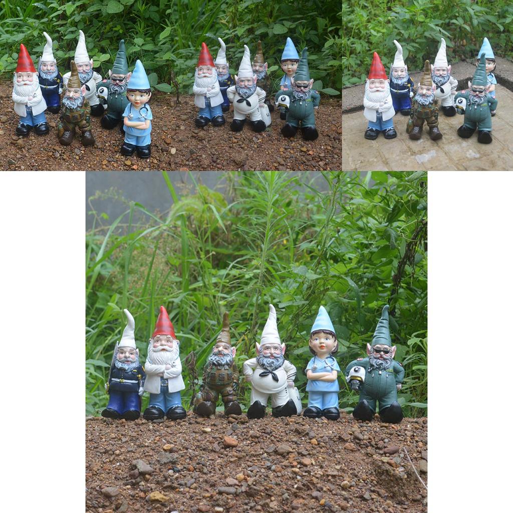 Новый дизайн смола гном эльф доктор медсестра дерево моряк пилот фигурка