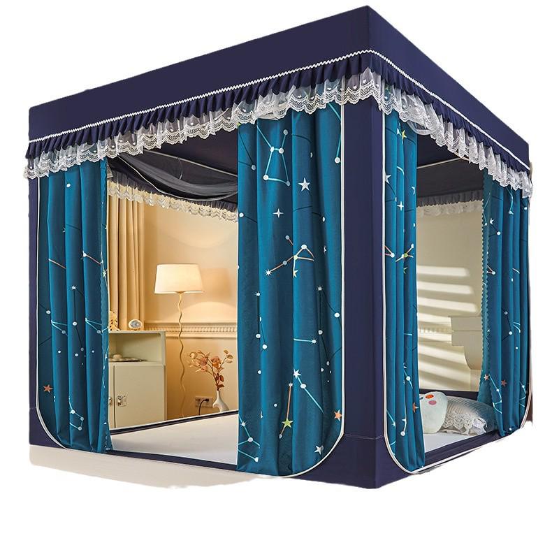 Class A Mother and Baby Grade Printed Blackout Mosquito Net for Children's Sitting Bed - Anti-Fall, Three-Door Design